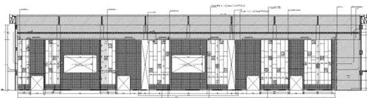 宴會廳側墻立面布置圖 宴會廳側墻立面布置圖