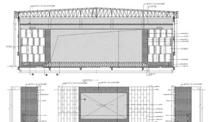 宴會廳前墻立面布置圖 宴會廳前墻立面布置圖