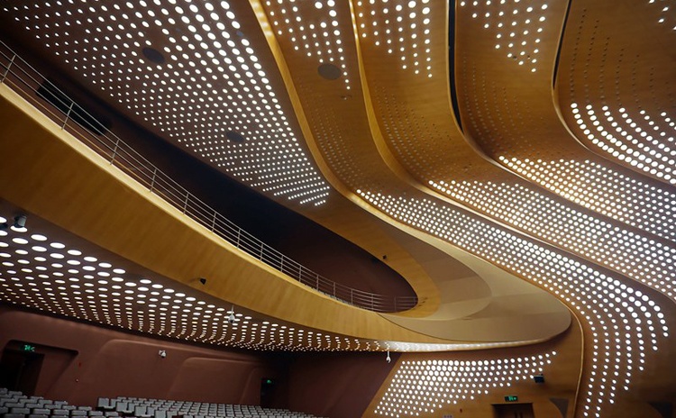 內蒙古烏蘭察布劇院微孔吸音板聲學工程-1 內蒙古烏蘭察布劇院微孔吸音板聲學工程-1